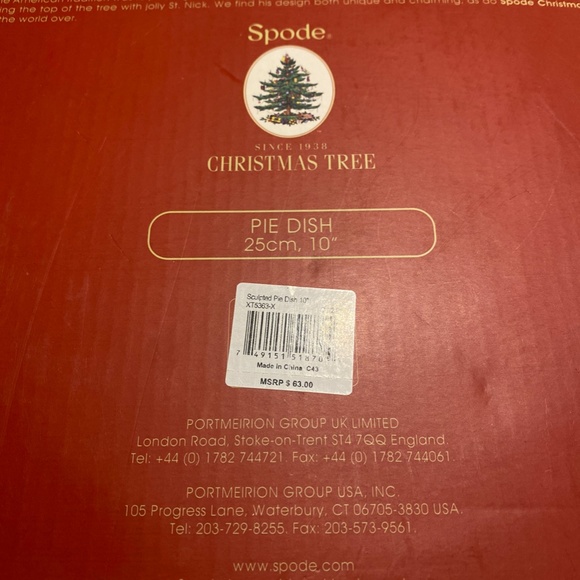 🎄Spode Christmas Tree Design Pie Dish - Brand New in Box! - Picture 5 of 5